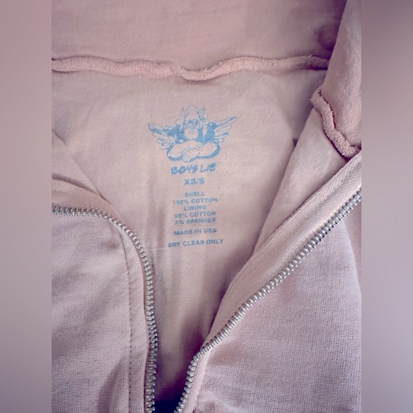 NEW BOYS LIE CAUGHT BLUSHING QUARTER ZIP | BLUSH TIE DYE - Picture 14 of 15